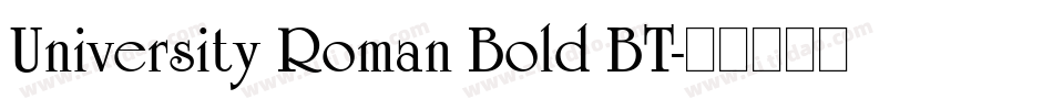 University Roman Bold BT字体转换